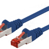 Patch cord; S/FTP; 6; stranded; CCA; PVC; blue; 0.5m; 27AWG