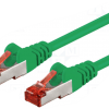 Patch cord; S/FTP; 6; stranded; CCA; PVC; green; 0.25m; 27AWG