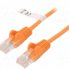 Patch cord; U/UTP; 5e; stranded; CCA; PVC; orange; 0.5m; 26AWG
