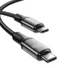 Ātrās uzlādes kabelis Rocoren USB-C uz USB-C Retro Series 3m 240W (pelēks)