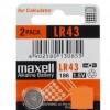 G12 baterijas 1.5V Maxell Alkaline LR43/186 