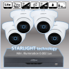 Videonovērošanas komplekts STARLIGHT- 4x vandāldrošas kupolveida kameras+DVR+Kabeļi+Barošanas bloki