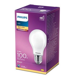 Philips LED classic 10.5W (100W) E27 A60 2700K matēta spuldze 1521lm