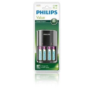 Philips Multilife bateriju lādētājs + 4 AA baterijas
