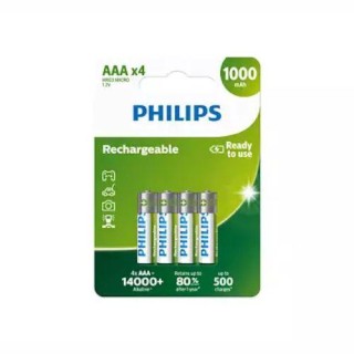 Philips uzlādējamā baterija AAA 1000mah 4 gb