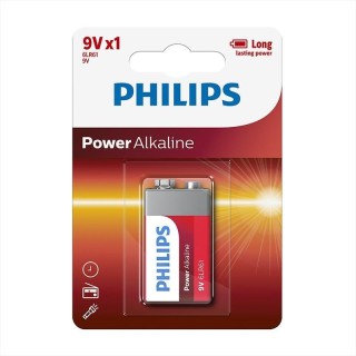 Philips Power Alkaline 6LR61P1B 9V baterija 9V 1 gb 8712581550042