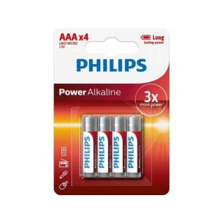 Philips Power Alkaline LR03P4B AAA baterija 4 gb 8712581549824