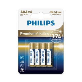 Philips Premium Alkaline LR03M4B AAA baterija 4gb 4895185609751