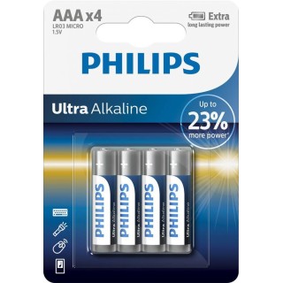 Philips Ultra Alkaline LR03E4B AAA baterija 4 gb 8712581550363