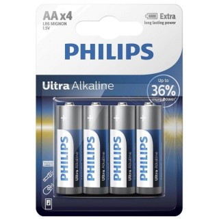 Philips Ultra Alkaline LR6E4B AA baterija 4 gb 8712581550387