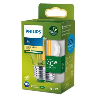 Philips LED Classic 2.3W (40W) P45 E27 2700K Clear spuldze 485lm 8720169188198