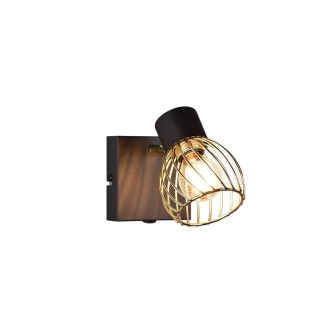 Trio-Lighting Ardon 1-pc E14 matt black/polished brass virziena gaismeklis