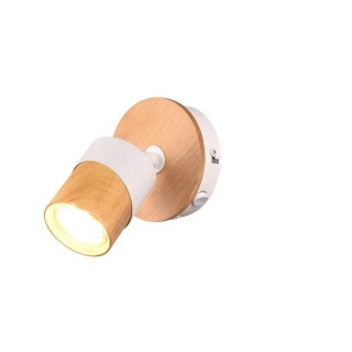 Trio-Lighting Aruni 1-pc GU10 wood/matt white virziena gaismeklis