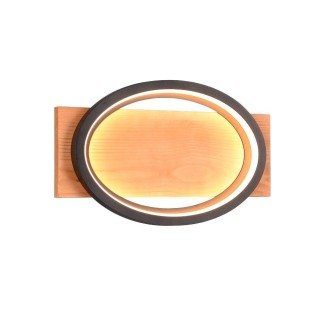 Trio-Lighting Barca LED  1-pc matt black/wood griestu lampa