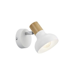 Trio-Lighting Latika 1-pc E14 matt white/wood virziena gaismeklis