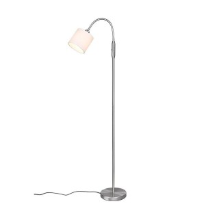 Trio-Lighting Tommy  1-pc E14 brushed steel/white stāvlampa