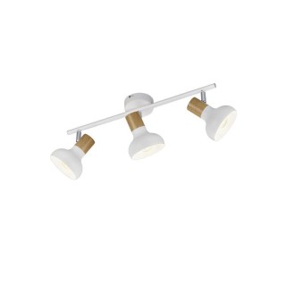 Trio-Lighting Latika 3-pc E14 matt white/wood virziena gaismeklis