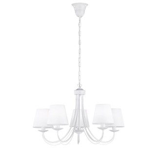 Trio-Lighting Cortez chandelier 5-pc E14 matt white lustra