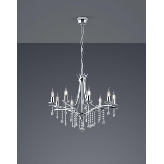 Trio-Lighting Lucerna chandelier 8-pc E14 chrome lustra