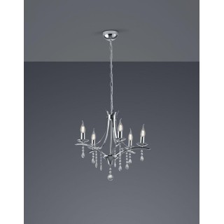 Trio-Lighting Lucerna chandelier 5-pc E14 chrome lustra