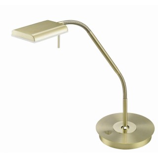 TRIO-Lighting Bergamo LED table lamp matt brass gaismeklis