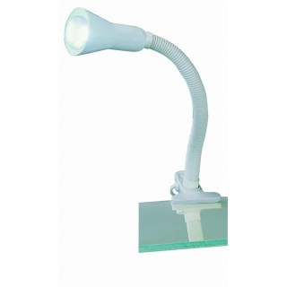 TRIO-Lighting Flexo table lamp clip E14 white gaismeklis