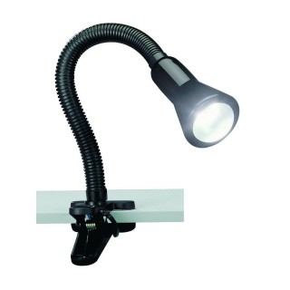 TRIO-Lighting Flexo table lamp clip E14 black gaismeklis