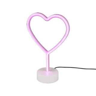 TRIO-Lighting Heart LED balta galda lampa sirsniņa