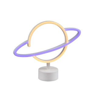 TRIO-Lighting Planet LED balta galda lampa planēta