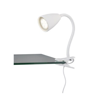 TRIO-Lighting Wanda clamping lamp GU10 matt white gaismeklis