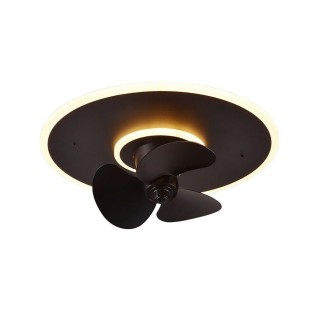 Trio-Lighting Nybro LED ceiling fan matt black griestu lampa