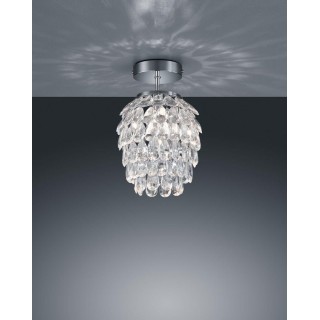Trio-Lighting Petty  20 cm E14 chrome/transparent griestu lampa
