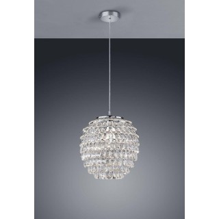 Trio-Lighting Petty  35 cm E27 chrome/transparent piekaramā lampa