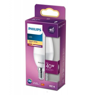 Philips LED 5W-40 W svečveida spuldze B35 E14 8719514309364