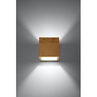 Wall lamp QUAD natural wood gaismeklis