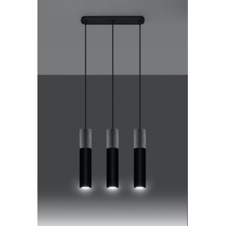 Pendant lamp BORGIO 3L black  gaismeklis