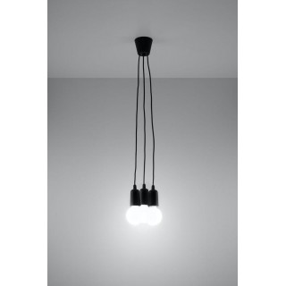 Pendant lamp DIEGO 3 black gaismeklis