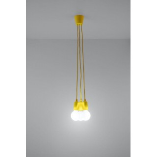 Pendant lamp DIEGO 3 yellow gaismeklis