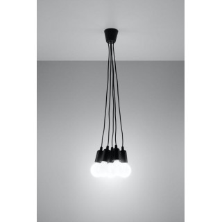 Pendant lamp DIEGO 5 black gaismeklis