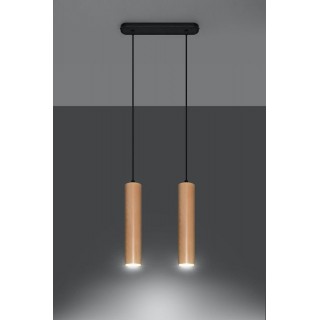 Pendant lamp LINO 2 wood  gaismeklis