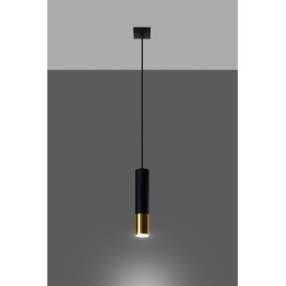 Pendant lamp LOOPEZ 1 black/golden gaismeklis