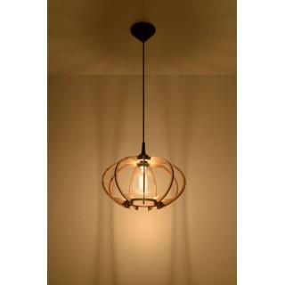 Pendant lamp MANDELINO natural wood gaismeklis