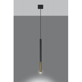 Pendant lamp MOZAICA 1 black/golden gaismeklis