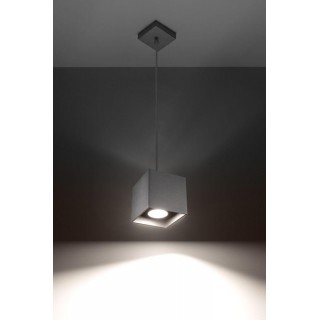 Pendant lamp QUAD 1 grey gaismeklis