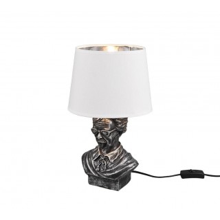 TRIO-Lighting Albert table lamp E14 antique silver/white gaismeklis