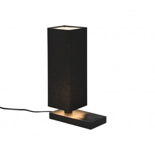TRIO-Lighting Haley table lamp E14 black with charging station gaismeklis