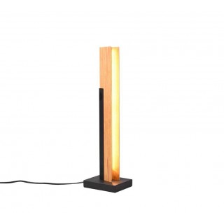 TRIO-Lighting Kerala LED table lamp matt black/wood gaismeklis