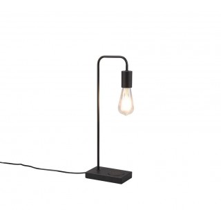 TRIO-Lighting Milla table lamp E27 matt black with charging station gaismeklis
