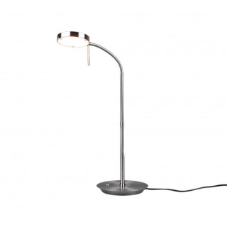 TRIO-Lighting Monza LED table lamp brushed steel gaismeklis