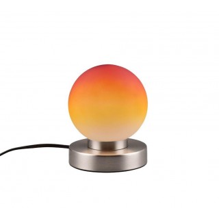 TRIO-Lighting Prinz II table lamp E14 brushed steel/orange gaismeklis